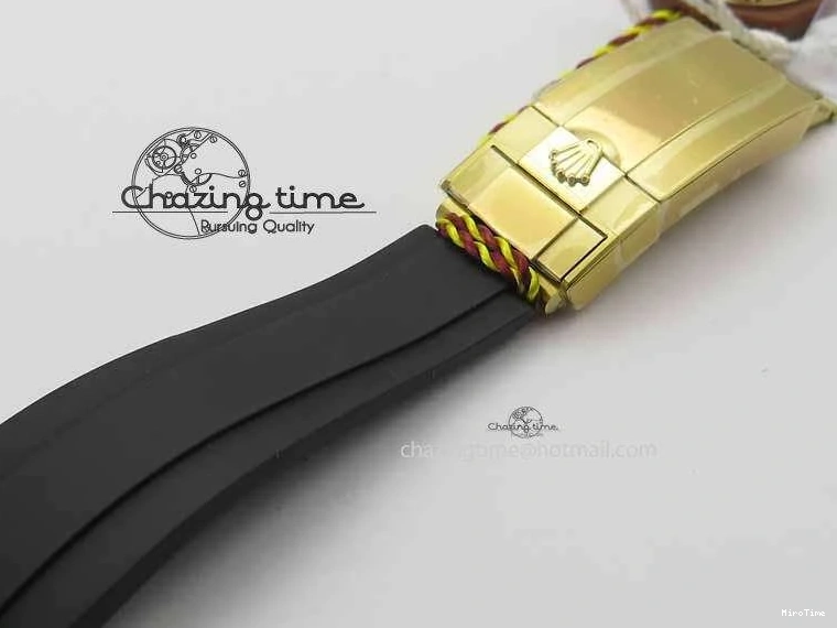 MiroTime 0417 Timeless Daytona YG 116518LN JH Best Edition White Dial On Rubber Strap A4130 (Free XS rubber strap) 3643